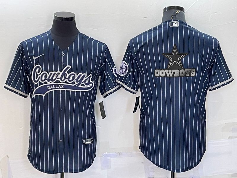 Men's Dallas Cowboys Navy Team Big Logo With Patch Cool Base Stitched Baseball Jersey Men's Dallas Cowboys Navy Team Big Logo With Patch Cool Base Stitched Baseball Jersey